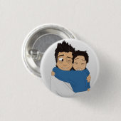 Rose-Farbige Umarmung! Button (Vorne & Hinten)