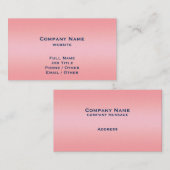 Rose: Farbige Visitenkarte (Vorne/Hinten)