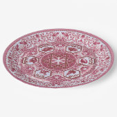 Rose-Farbiger Passahfest Seder Pappteller (Schrägansicht)