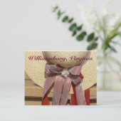 Rose färbte Kolonialhut, Williamsburg, VA Postkarte (Stehend Vorderseite)