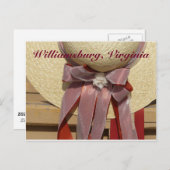 Rose färbte Kolonialhut, Williamsburg, VA Postkarte (Vorne/Hinten)