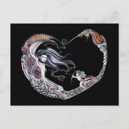 Rose Fee Postkarte