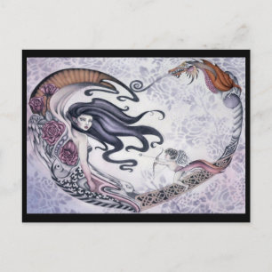 Rose Fee Postkarte