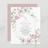 Rose feiern | Einladung zur Blumenwasserfarbe (Vorne/Hinten)