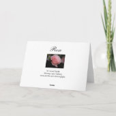Rose Feiertagskarte (Rückseite)