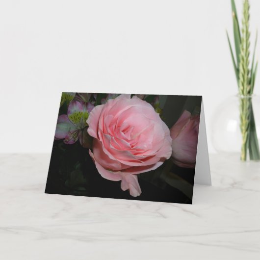 Rose Feiertagskarte (Vorderseite)