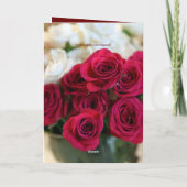 Rose Feiertagskarte (Rückseite)