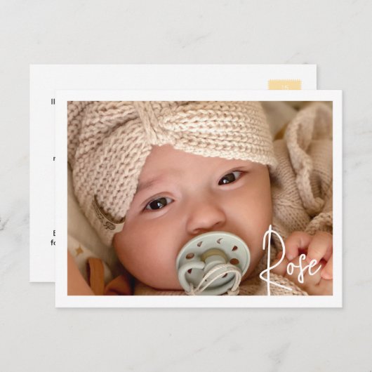 "Rose" Feiertagspostkarte (Vorne/Hinten)