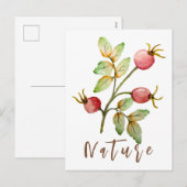 Rose Feiertagspostkarte (Vorne/Hinten)
