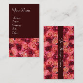 ROSE FELD, leuchtend rosa braun Visitenkarte (Vorne/Hinten)