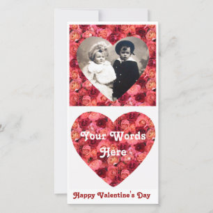 ROSE FELD, leuchtend rosa Feiertagskarte