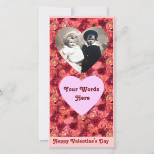 ROSE FELD, leuchtend rosa Feiertagskarte