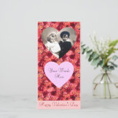 ROSE FELD, leuchtend rosa Feiertagskarte (Stehend Vorderseite)