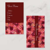 ROSE FELD, leuchtend rosa Visitenkarte (Vorne/Hinten)