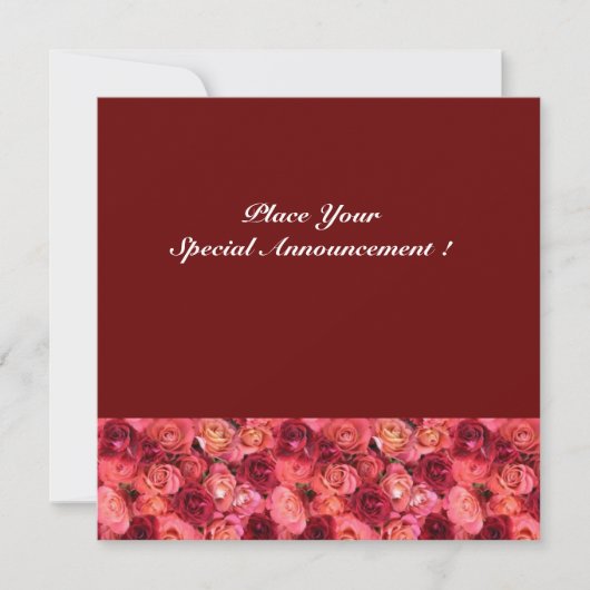 ROSE FELD MONOGRAM, rosa Ankündigung (Vorderseite)