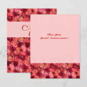ROSE FELD MONOGRAM, rosa Ankündigung (Vorne/Hinten)