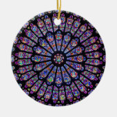 Rose Fenster Norte Dame Kathedrale Keramik Ornament (Vorne)