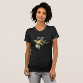 Rose Ferns und Acorns Brides Wedding T-Shirt (Vorne ganz)