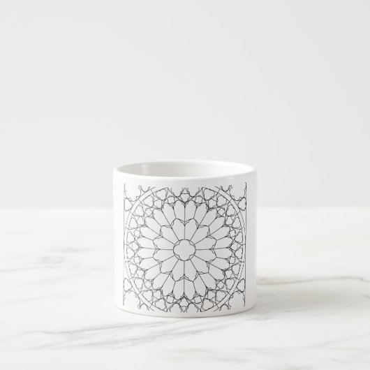 Rose Festglas Espressotasse (Vorderseite)