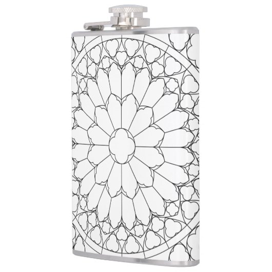 Rose Festglas Flachmann (Links)