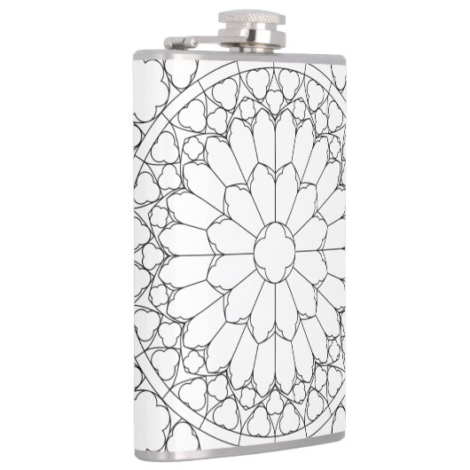 Rose Festglas Flachmann (Rechts)