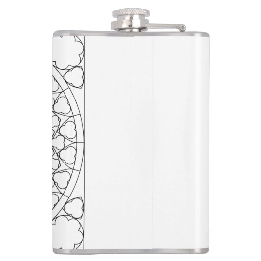 Rose Festglas Flachmann (Rückseite)