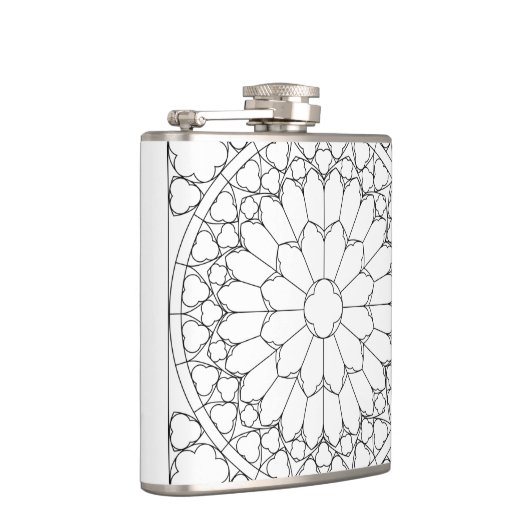 Rose Festglas Flachmann (Rechts)