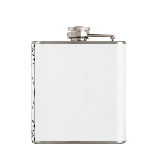 Rose Festglas Flachmann (Rückseite)