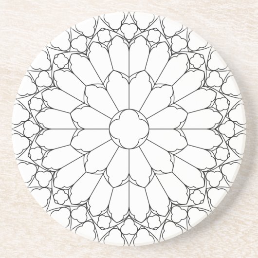 Rose Festglas Getränkeuntersetzer (Vorne)