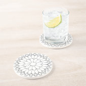 Rose Festglas Getränkeuntersetzer (Seite)