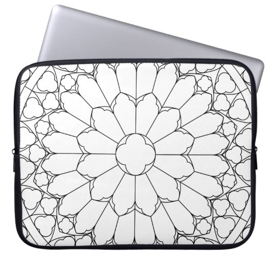 Rose Festglas Laptopschutzhülle (Vorderseite)
