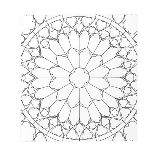 Rose Festglas Notizblock (Vorderseite)