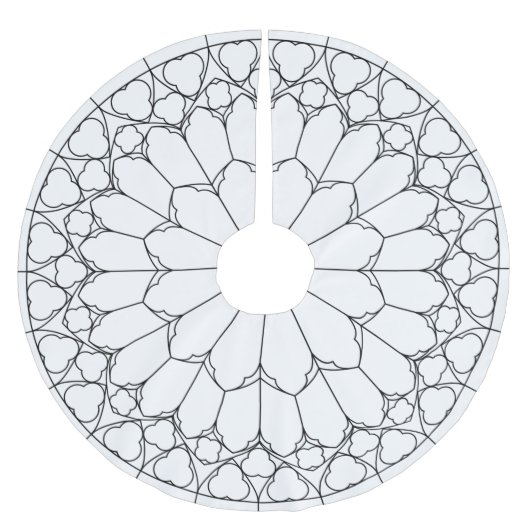 Rose Festglas Polyester Weihnachtsbaumdecke (Vorderseite)
