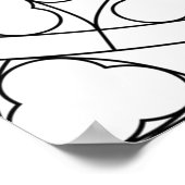 Rose Festglas Poster (Ecke)