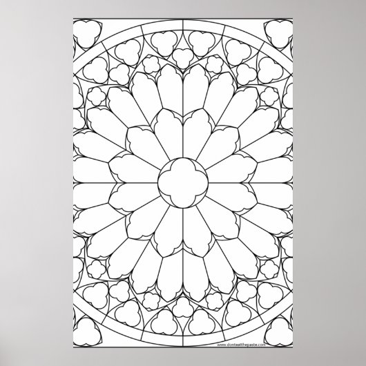 Rose Festglas Poster (Vorne)