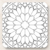 Rose Festglas Untersetzer (Vorderseite)