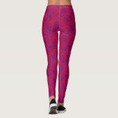 Rose Fett Elegantes Muster floral Hype Gym Workout Leggings (Rückseite)