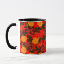Rose fett rot tasse