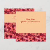 ROSE FIELD MONOGRAM, rosa, hellorange Ankündigung (Vorne/Hinten)