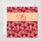 ROSE FIELD MONOGRAM, rosa, hellorange Ankündigung (Rückseite)
