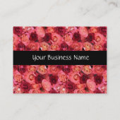 ROSE FIELD SQUARE MONOGRAMM Rosa Schwarz, Weiß Visitenkarte (Rückseite)