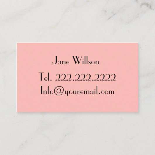 Rose Flamingo Visitenkarte (Rückseite)