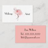 Rose Flamingo Visitenkarte (Vorne/Hinten)
