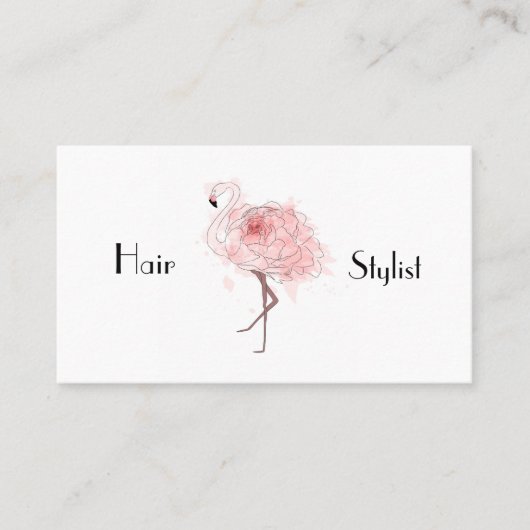 Rose Flamingo Visitenkarte (Vorderseite)