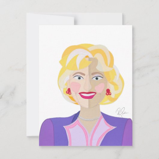 Rose Flat Thank You Card Dankeskarte (Vorderseite)