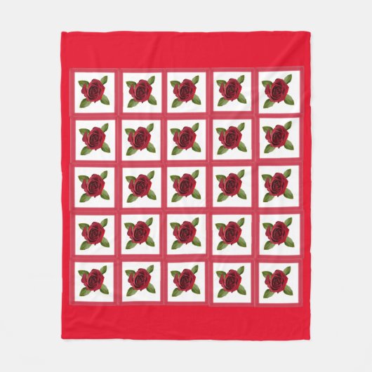 Rose Fleece Blanket (Vorderseite)