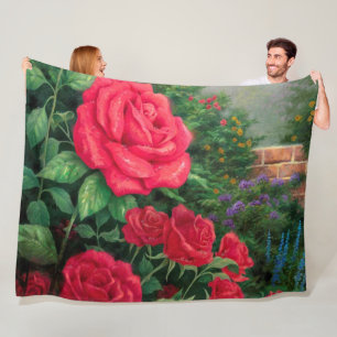 Rose Fleecedecke