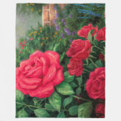 Rose Fleecedecke (Vorderseite)