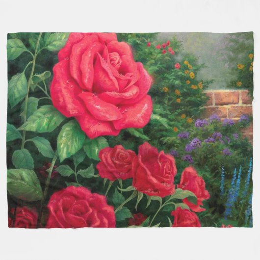 Rose Fleecedecke (Vorderseite (Horizontal))