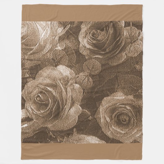 Rose Fleecedecke (Vorderseite)